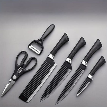 SET DE CUCHILLOS DE COCINA PREMIUN  X 6 UNIDADES